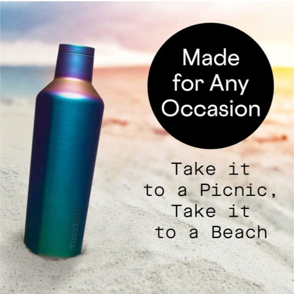 Corkcicle DRAGONFLY iridescent canteen bottle 16oz thermos - Picture 1 of 7